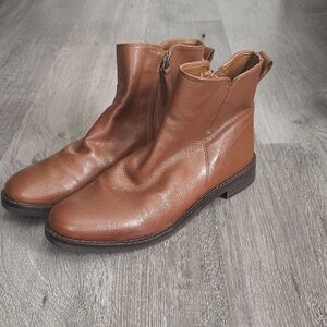 Brown Leather Ankle Boots